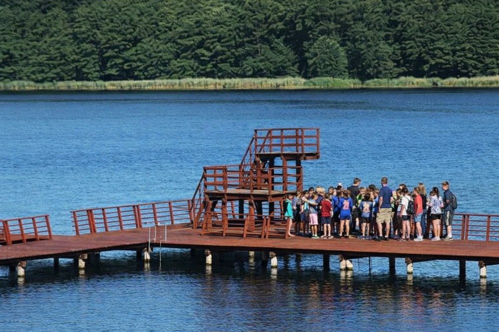 Zielona szkoła w Lidzbarku Welskim – plaża nad jeziorem